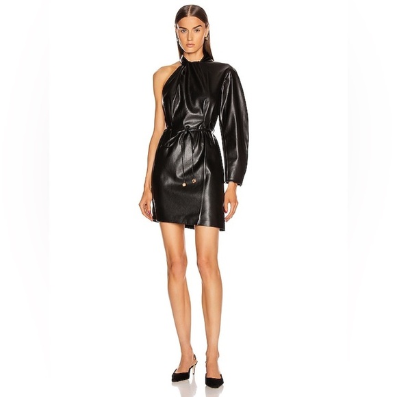 Nanushka One-Shoulder Ida Dress Size M - Picture 1 of 16